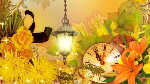 Осенний цветочный фон