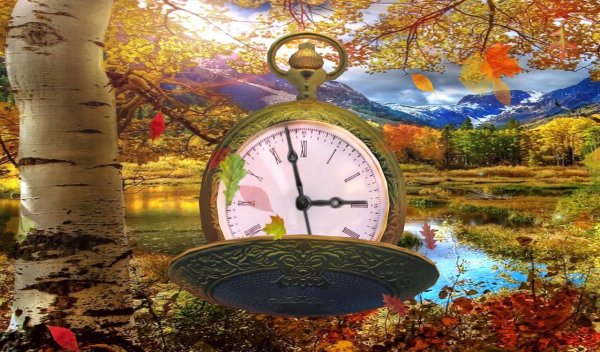 Часы осень