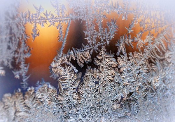 Морозное кружево на окне