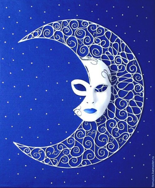 Венецианский карнавал маска Луна