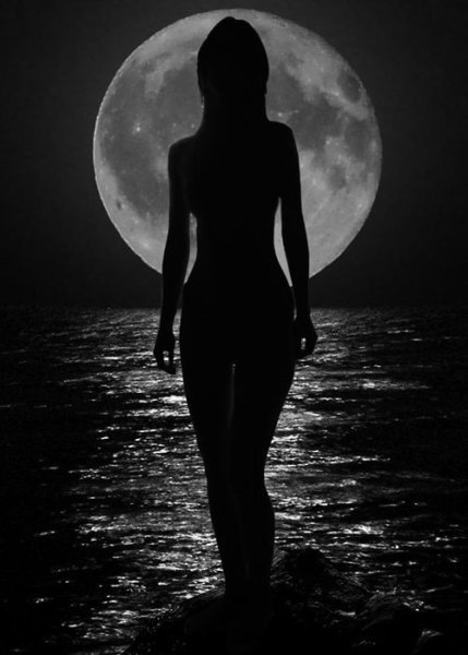 Ночь Луна девушка