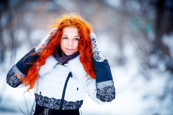 Девушка зимой