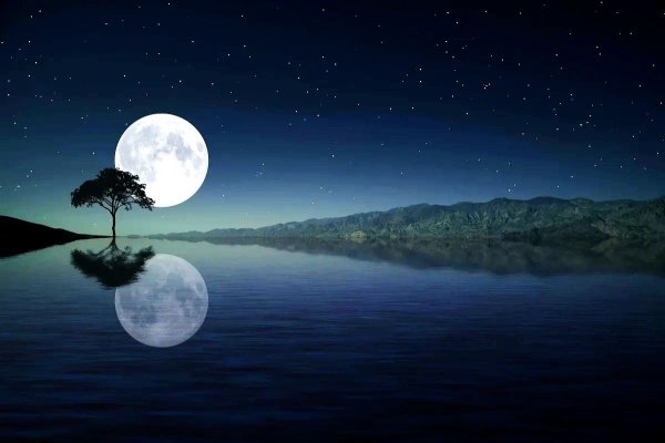 Отражение Луны в воде