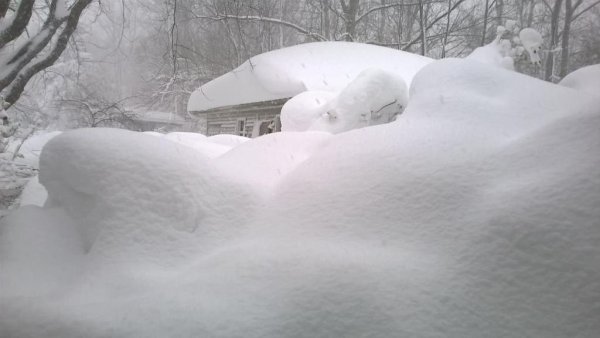 Сугробы на улице