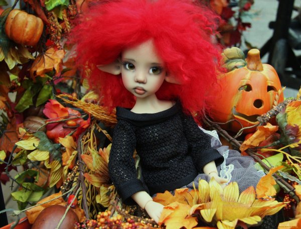 Осенняя кукольная девушка
