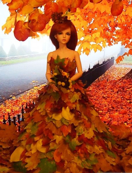 Платье из листвы