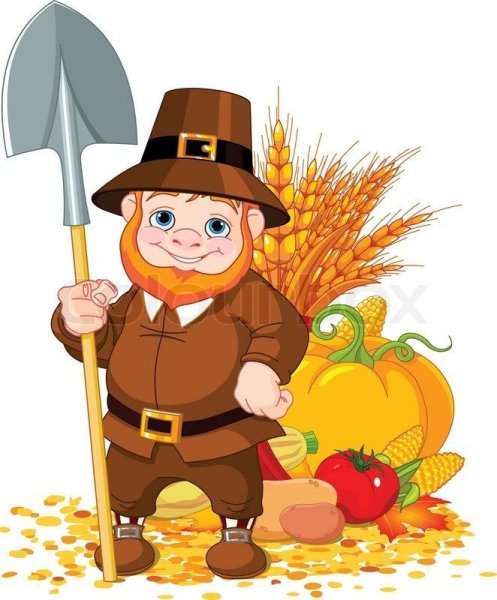 Огородник с лопатой