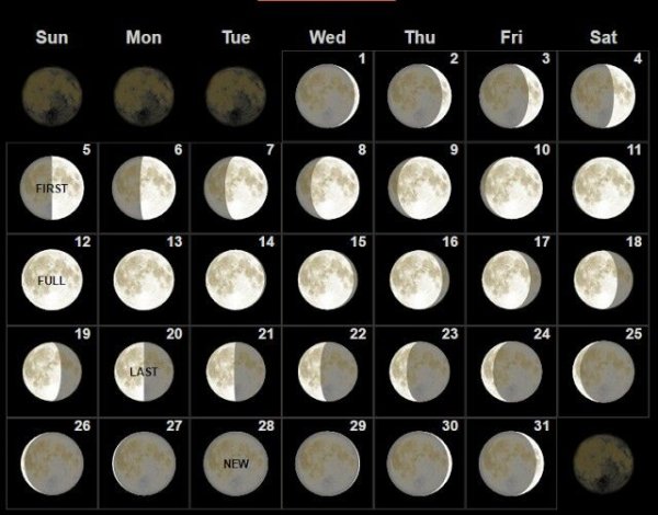 Лунный календарь 2022 полнолуния и новолуния