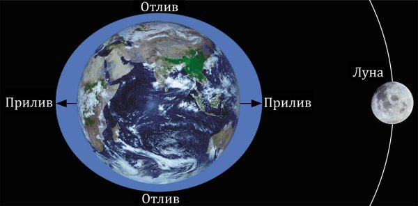 Приливы и отливы влияние Луны