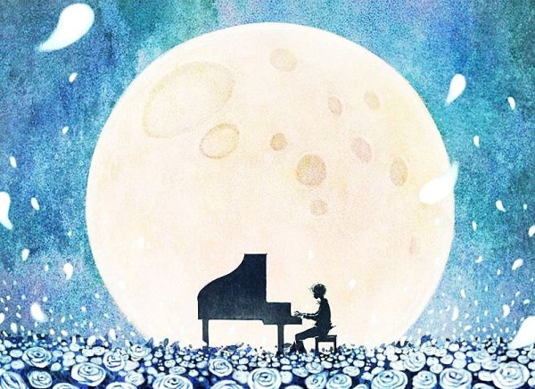 Лунная Соната Бетховена рисунок для детей