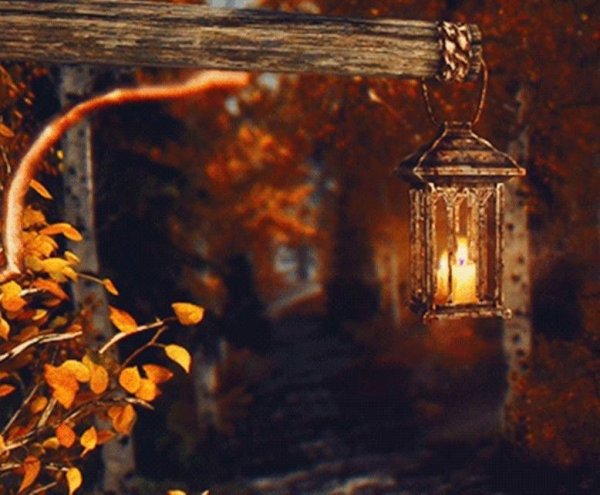 Анимация уличный фонарь