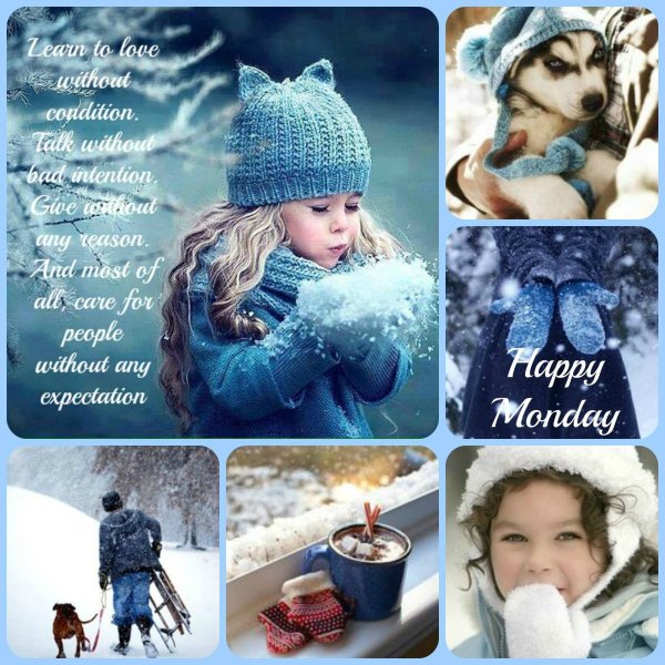 Зимнее утро коллаж