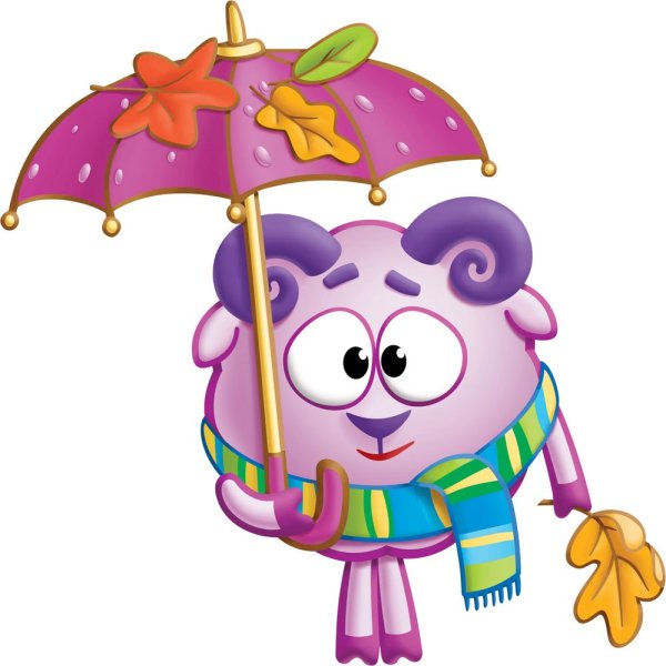 Смешарики Бараш с зонтиком