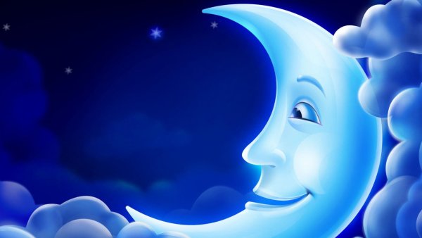 Сказочный месяц с лицом