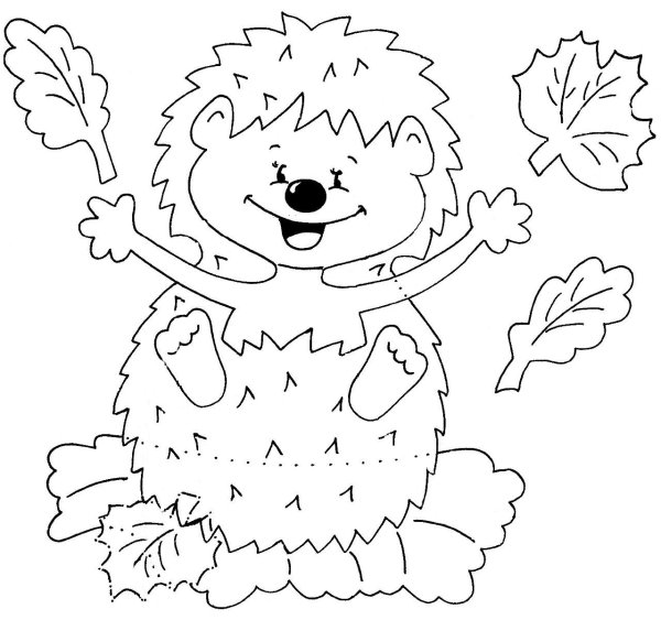 Осенние листочки раскраска