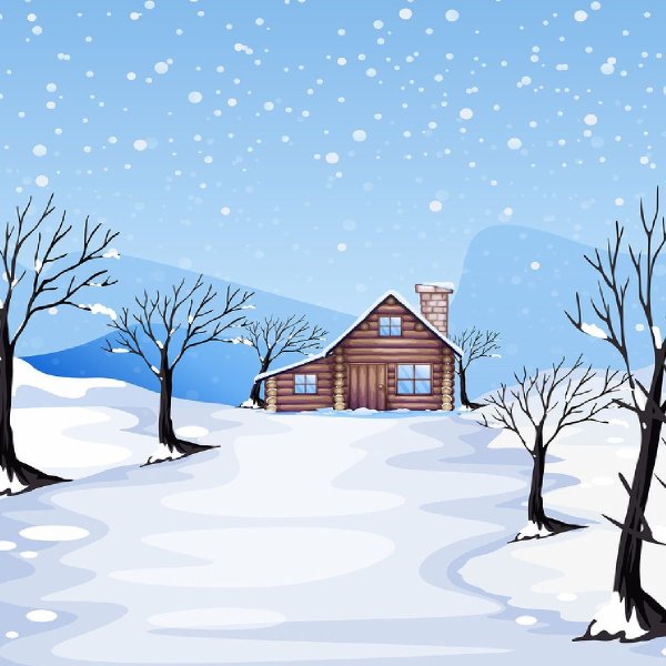 Зимний пейзаж легкий