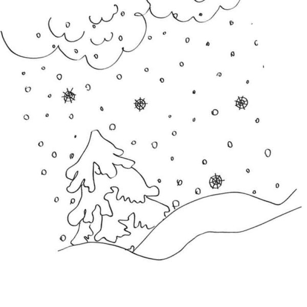 Раскраска Снежная