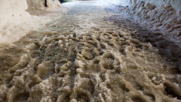 Снег с грязью