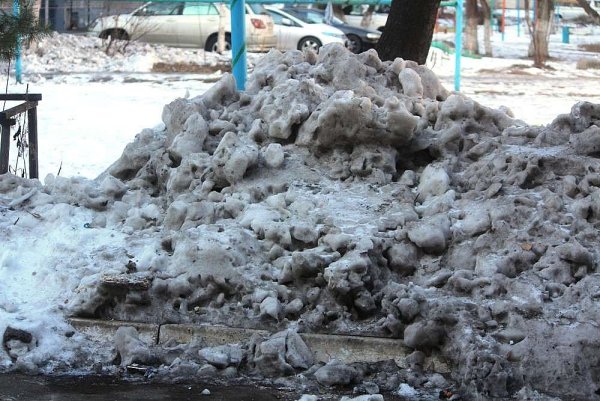 Загрязненный снег