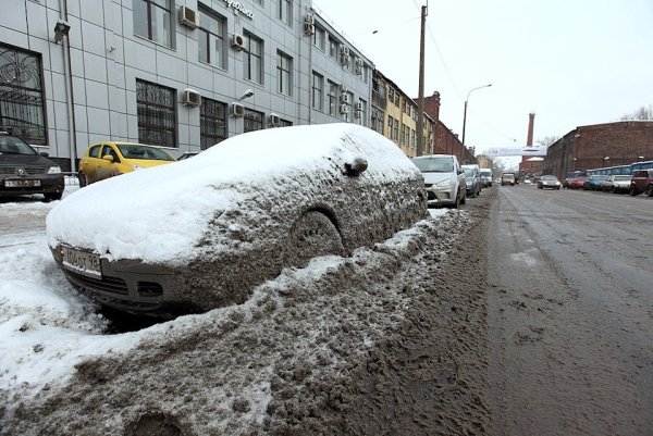 Грязная зима в Москве