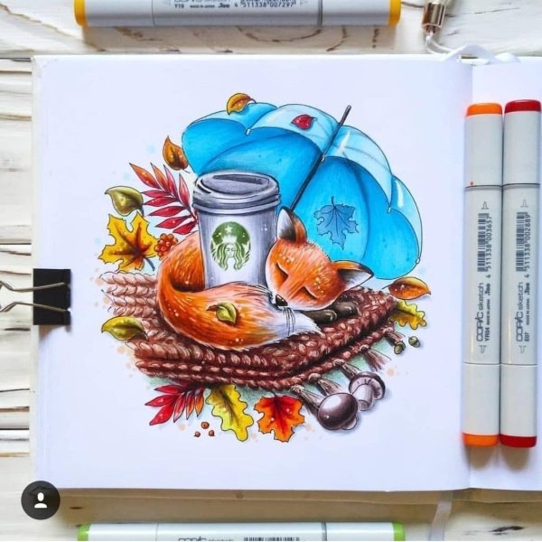 Скетчи маркерами