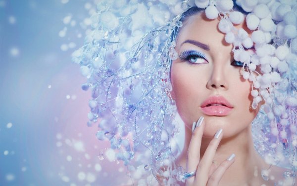 Девушка лицо зима