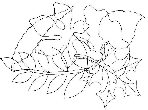 Штриховка осенних листьев