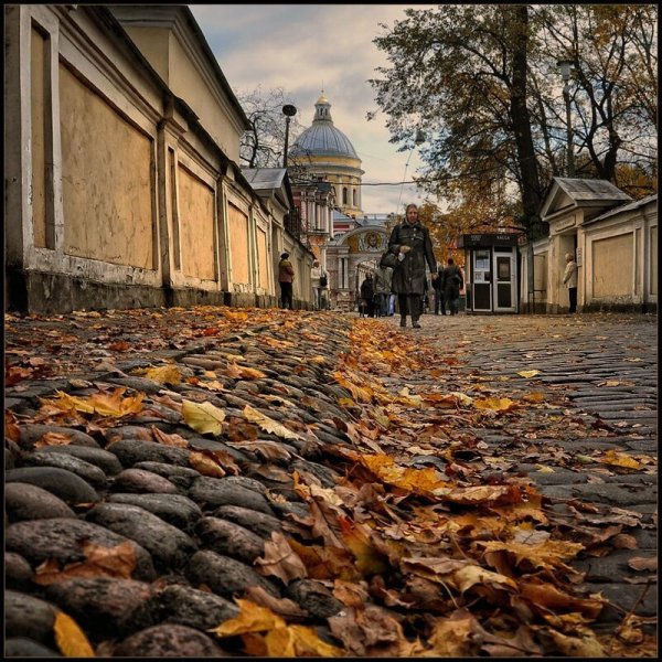Пасмурная осень в городе