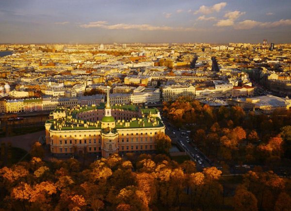 Город Санкт Петербург с высоты птичьего полета