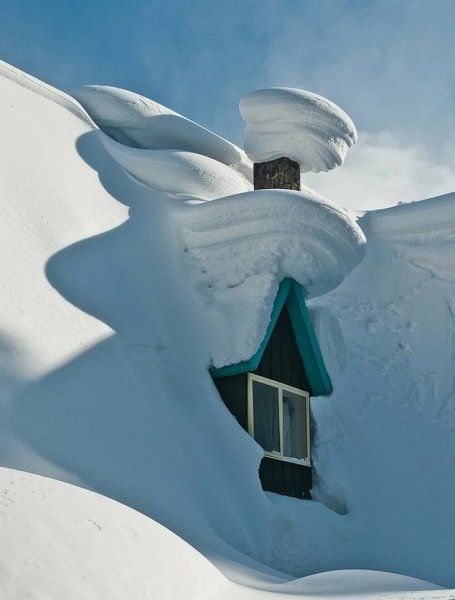 Дом занесло снегом