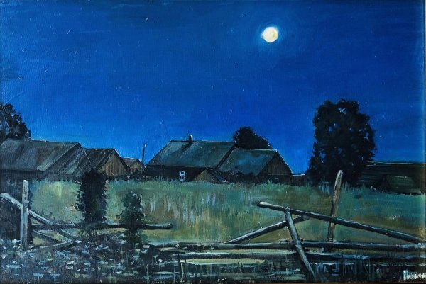 Ночь в деревне в живописи