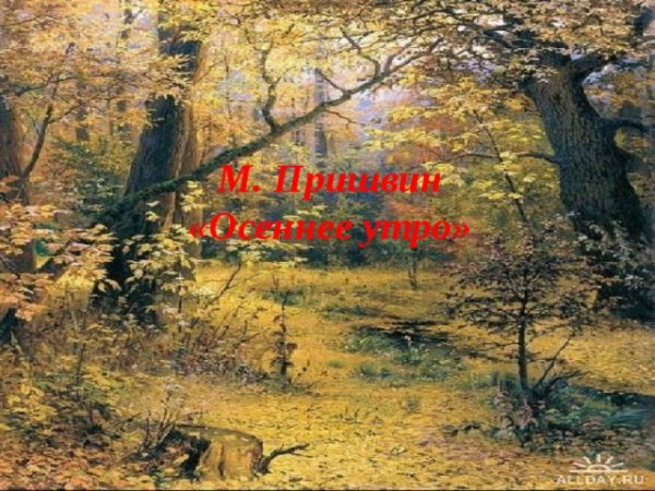 Пришвин утро