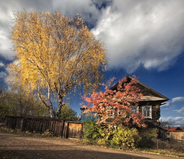 Осенняя деревня