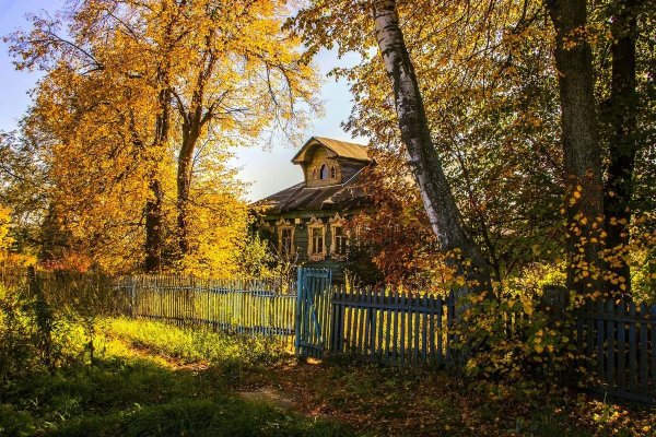 Осенний пейзаж Тульская деревня