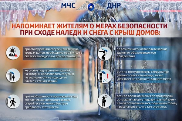 Меры безопасности при сходе снега