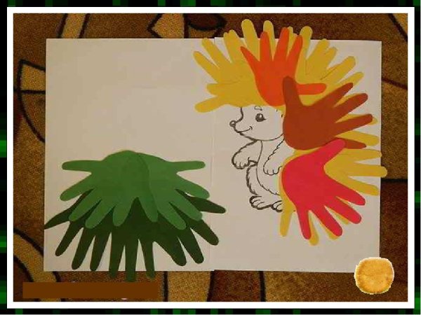 Аппликация в ладошках