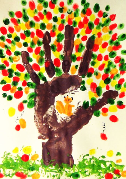 Рисование ладошками и пальчиками