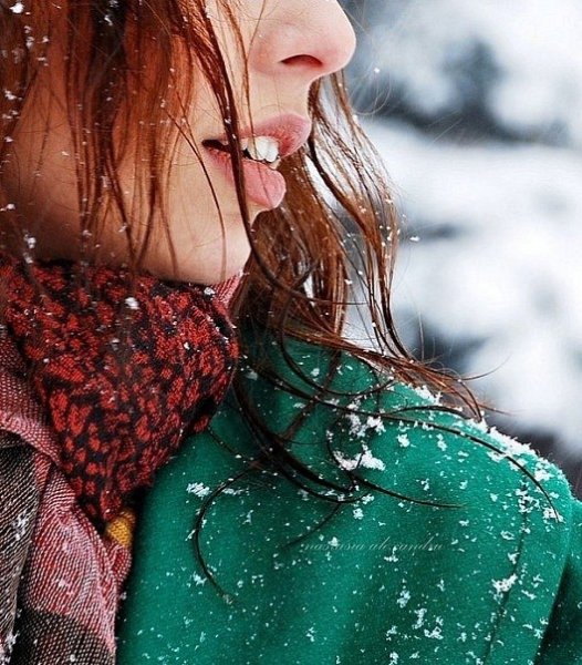 Блины снег девушка