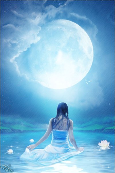 Полная Луна девушка