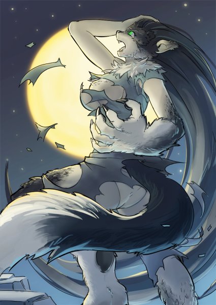 Женщина волк аниме