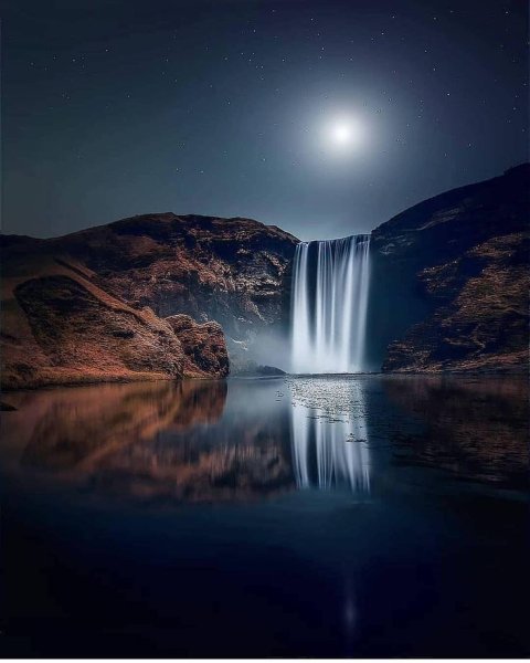Вечерний водопад