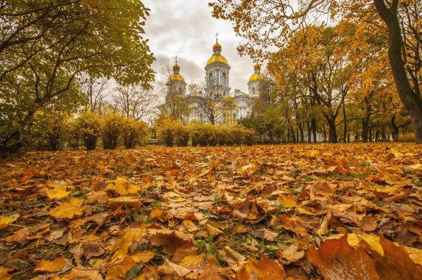 Никольский собор Санкт-Петербург осенью