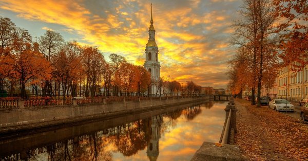 Санкт-Петербург осенью панорама