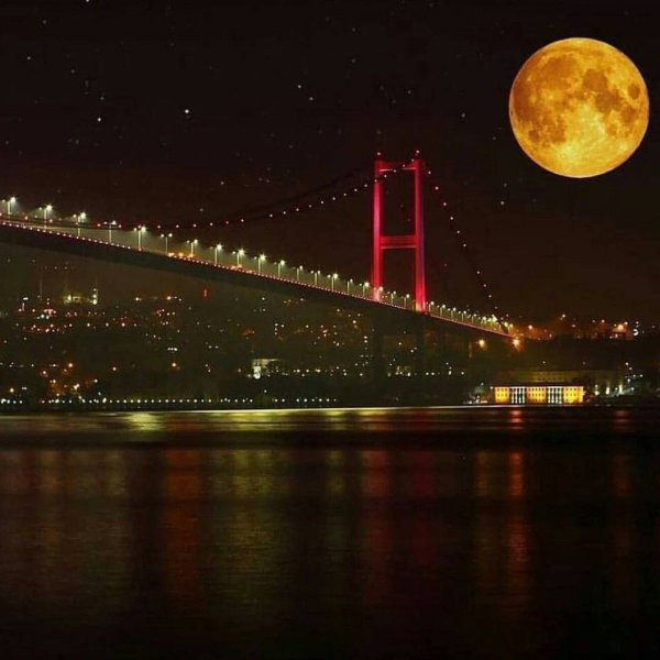 Стамбул мост ночью