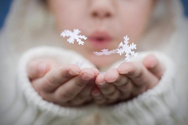 Снежинка на ладошке