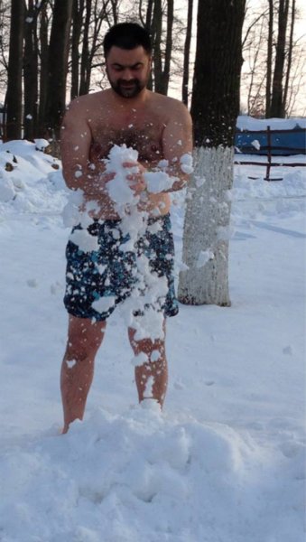 Обтирание снегом