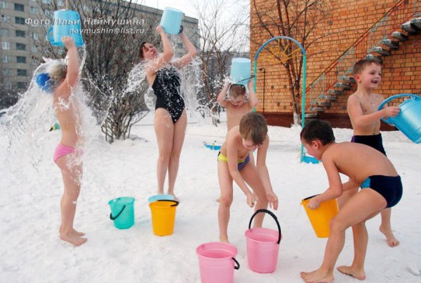Закаливание детей холодом