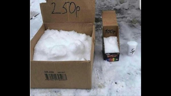 Продается снег прикол