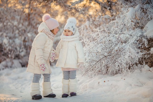 Фотосессия детей зимой