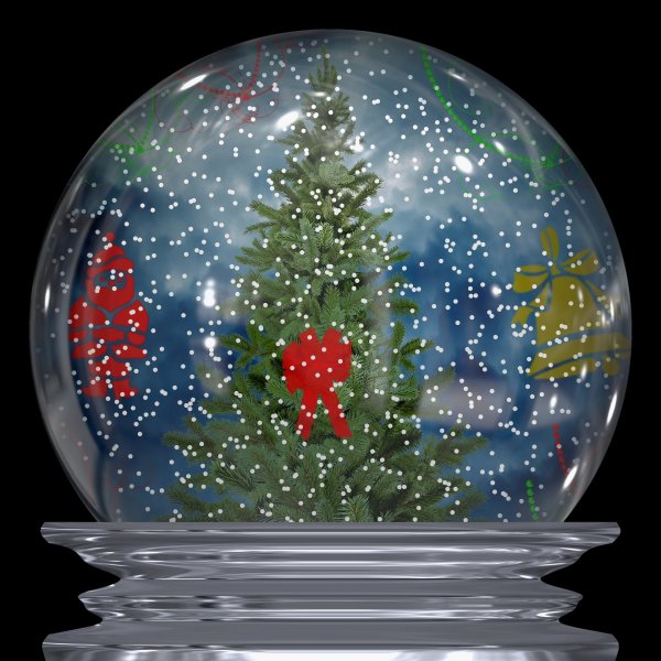 Красивый зимний шар